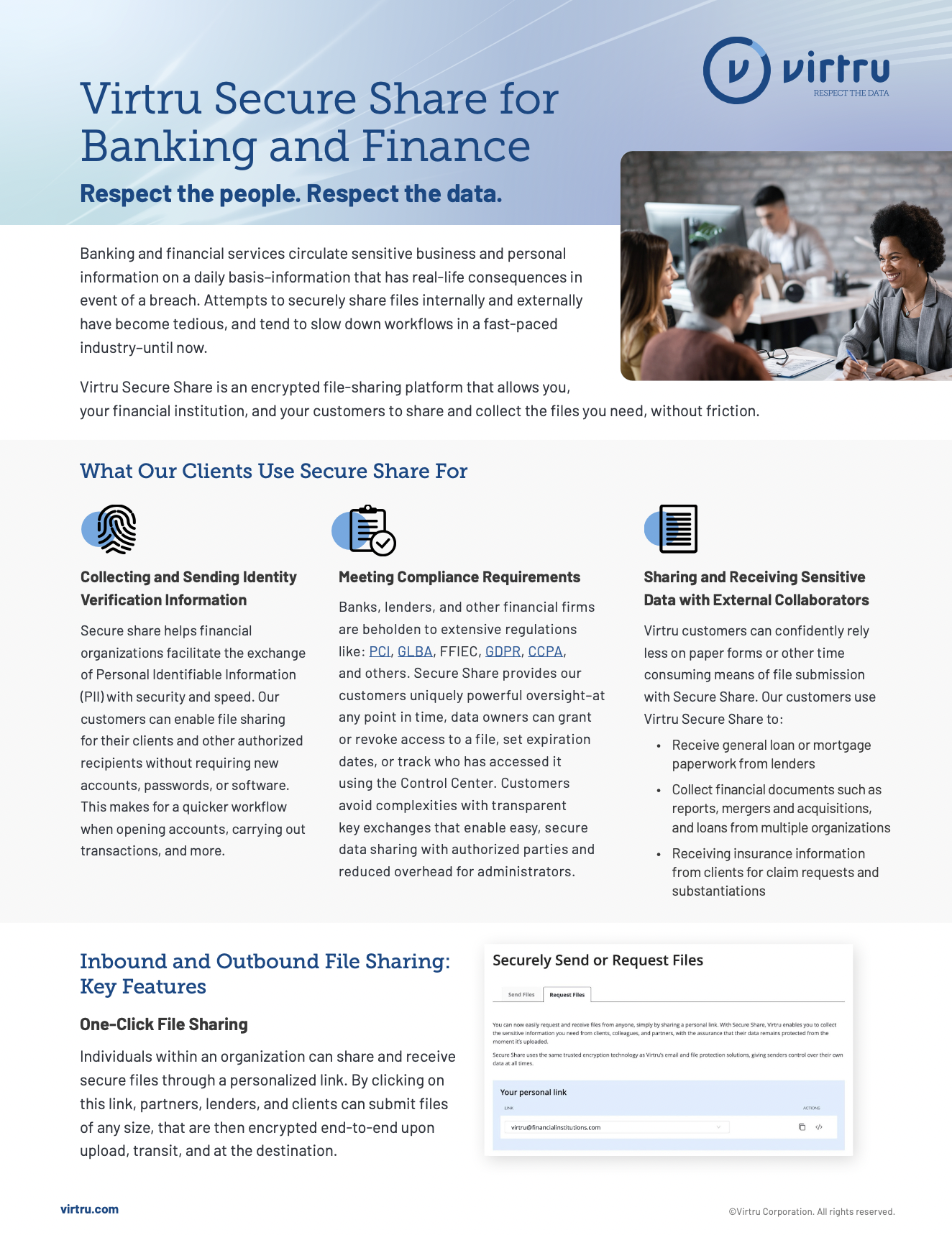 Preview of Secure Share for banking and finance informational flyer. 