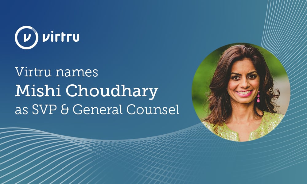 Virtru Names Mishi Choudhary as SVP and General Counsel
