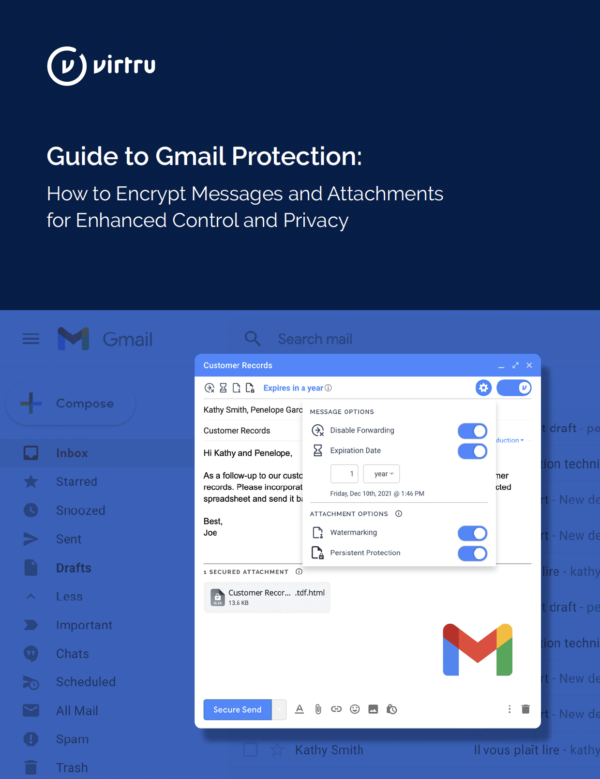 The cover of Virtru's Guide to Gmail Encryption