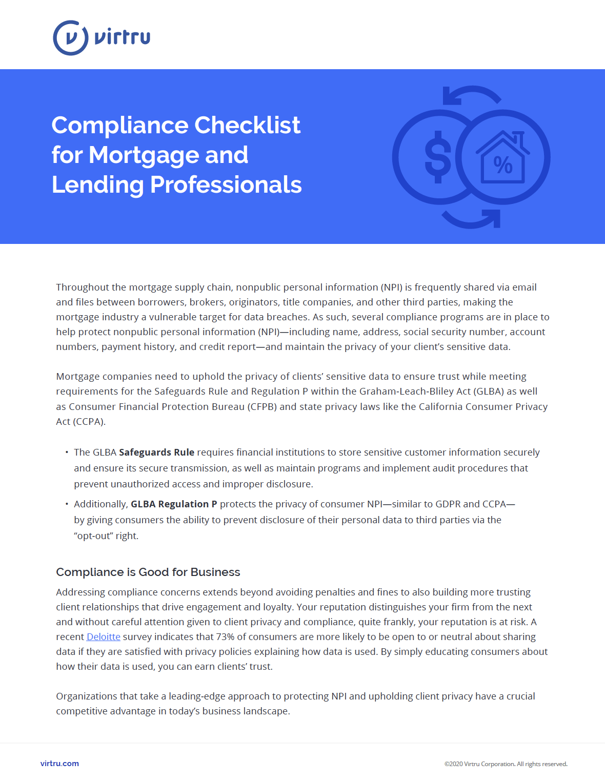 Mortgage Compliance Checklist Cover