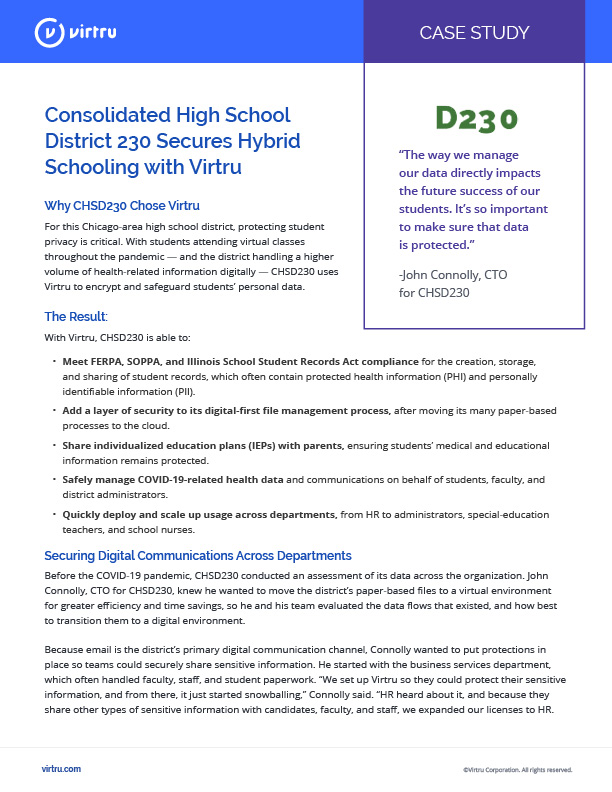 CHSD230 case study Illinois hybrid school security