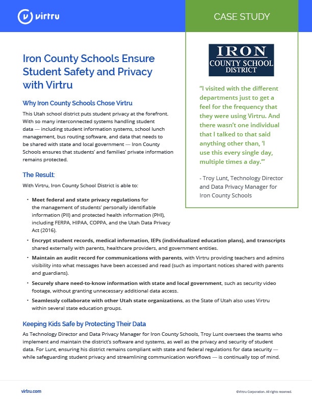 Iron County Schools Ensure Student Safety and Privacy with Virtru