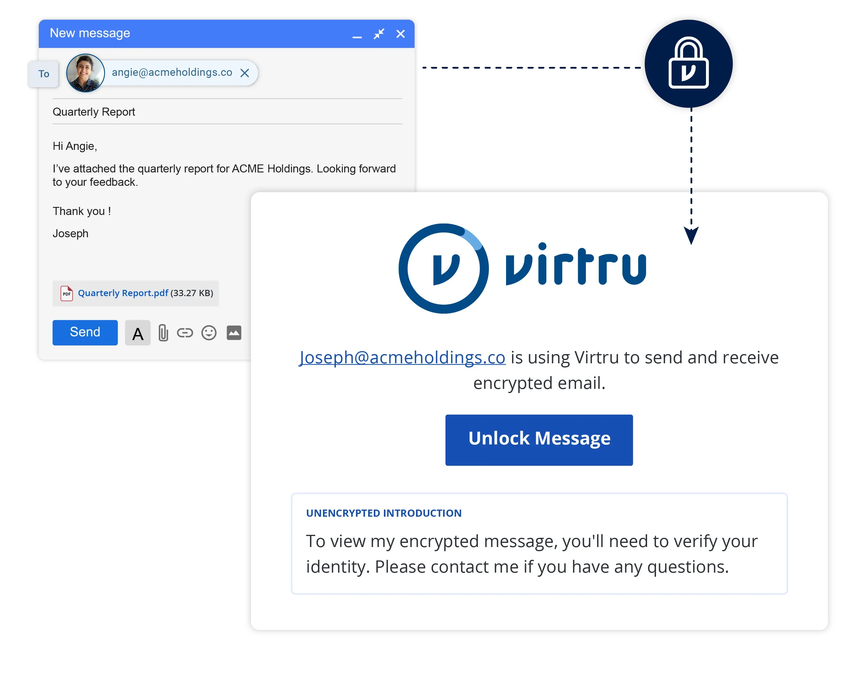 Virtru Data Protection Gateway UI