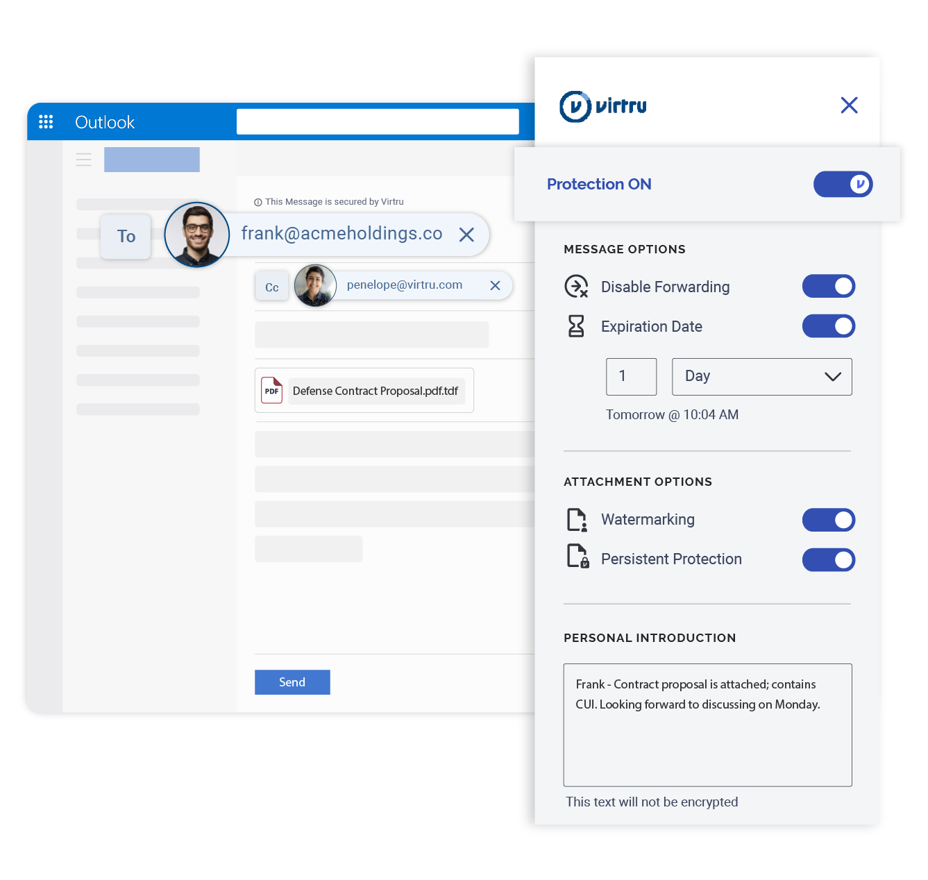 Sending CUI with Outlook