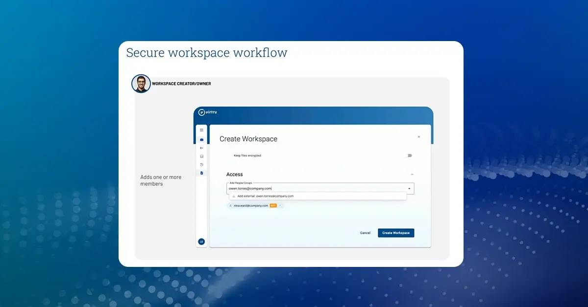 how virtru collaborate works: Collaborate UI