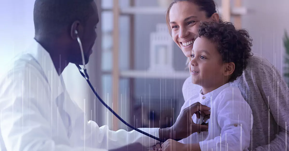 Pediatrician checks a patient