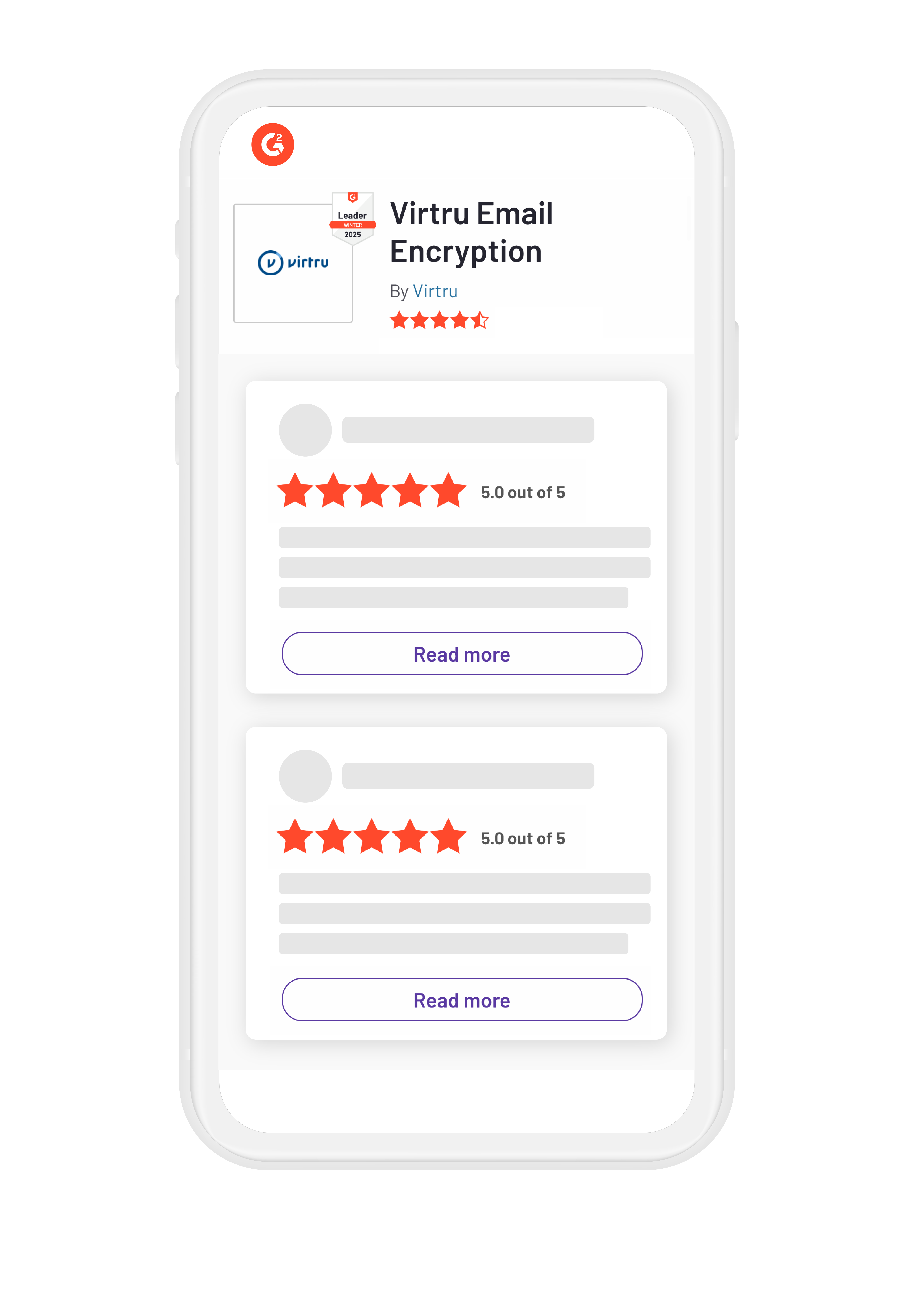 Virtru reviews on G2